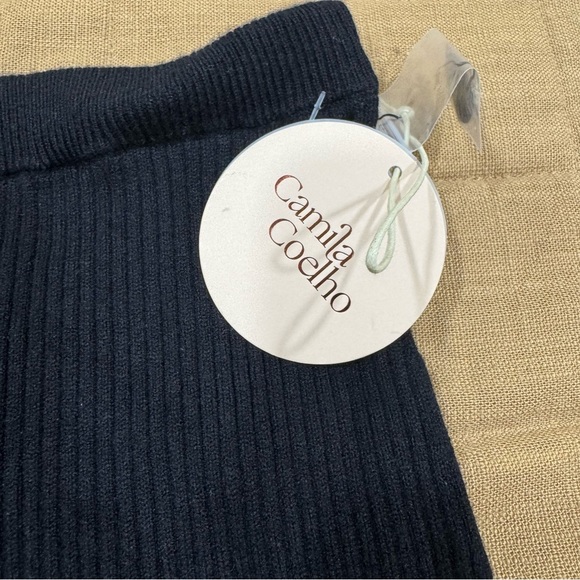 Camila Coelho Revolve NWT Macadamia Knit Skirt Black Slit Size XS Retail $158 - Picture 3 of 7